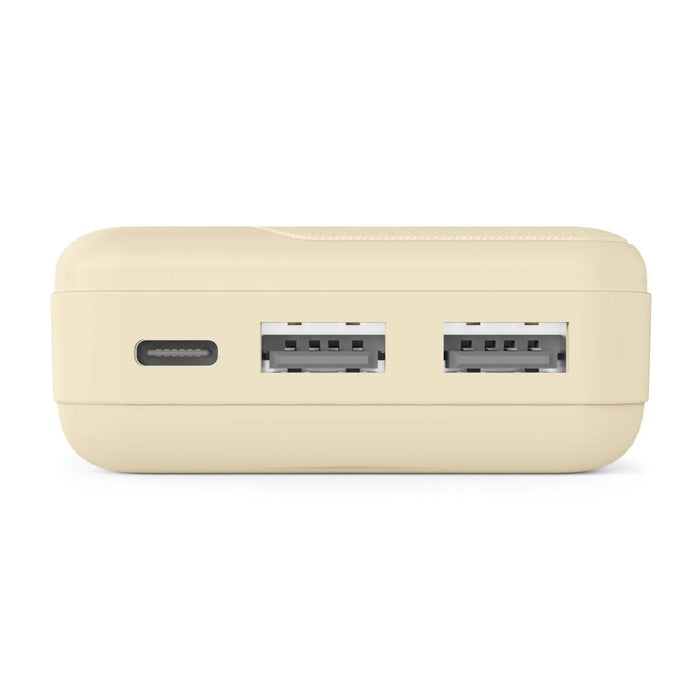 HAMA External battery "Pocket 10", 10000 mAh, Outputs: 2x USB-A, beige