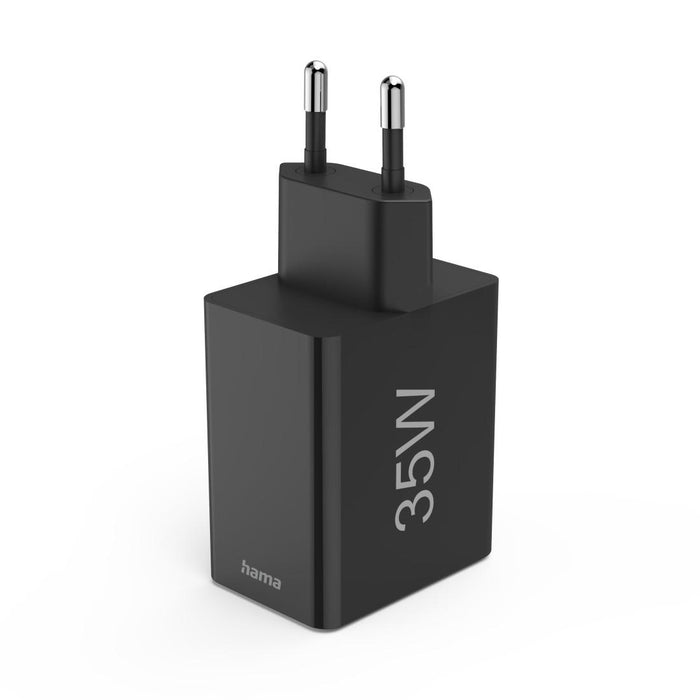 HAMA Mini Charger 220V 35 W, 1x USB-C PD, 3x USB-A, Black