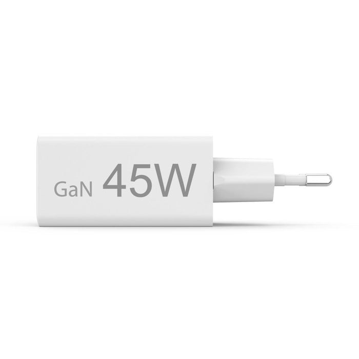 HAMA Fast mini charger, 45 W, 1x USB-C - 1x USB-A, PD, white