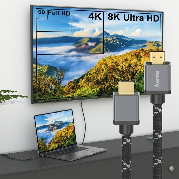 HAMA Cable Ultra High Speed HDMI - HDMI, 8K, 5.0 m, 48Gbit/s, certified