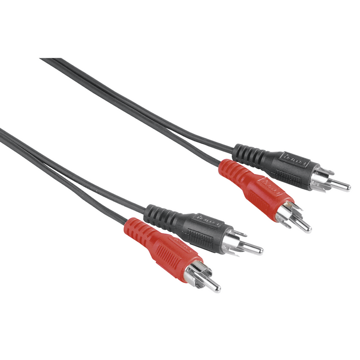 Audio cable HAMA, 2 x Chinch male - 2 x Chinch male, 2.5m, Black