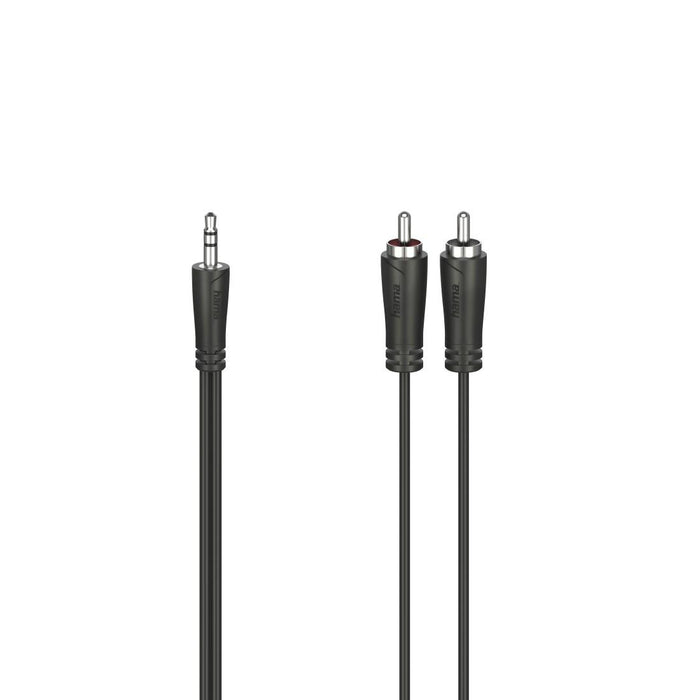 HAMA Audio Cable, 3.5 mm Jack Male - 2 x RCA Male, 1.5 m, Stereo, Black