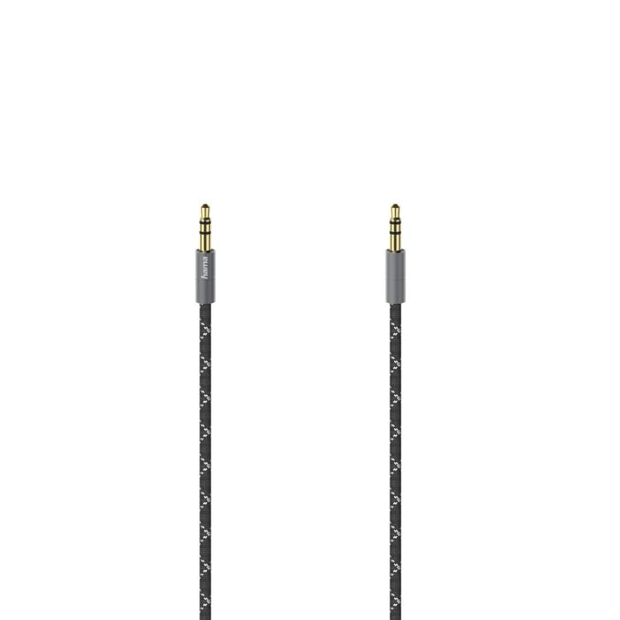 HAMA Audio Cable, 3.5mm Jack Male - 3.5mm Jack Male, Metal, Gold Plated Connectors, 1.5m, Black
