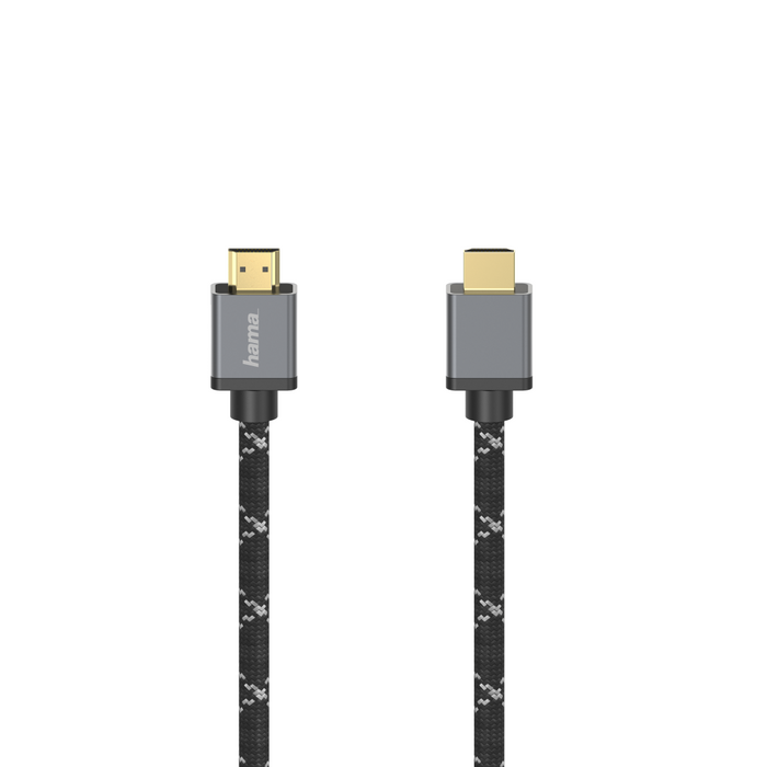 Cable HAMA Ultra HD, HDMI male - HDMI male, 8K, 48GB/s, metal, 3 m, Posl. connectors, Ethernet, Black