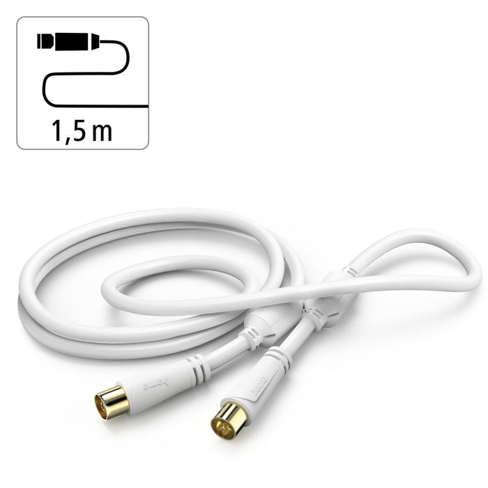 HAMA Coaxial antenna cable, gold-plated, 1.5 m, 100 dB