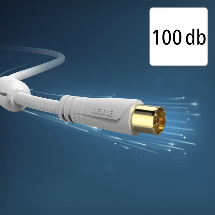 HAMA Coaxial antenna cable, gold-plated, 1.5 m, 100 dB