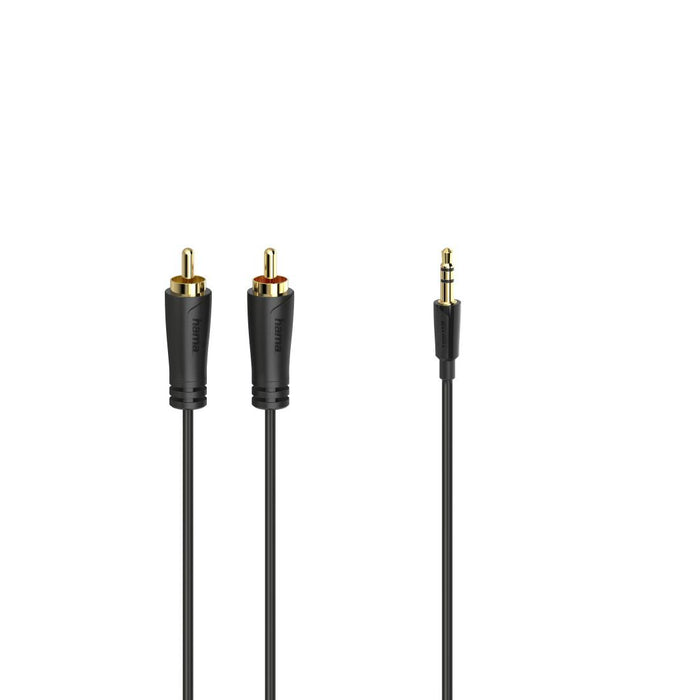 HAMA Audio cable, 3.5 mm jack - 2 RCA, stereo, gold-plated, 1.5 m