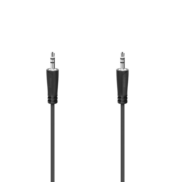 Audio cable HAMA, 3.5mm jack male - 3.5mm jack male, 1.5m, Black