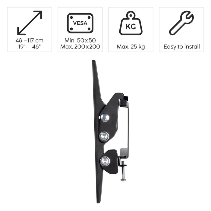 Wall mount for TV, 19-46", 200x200, up to 25kg,