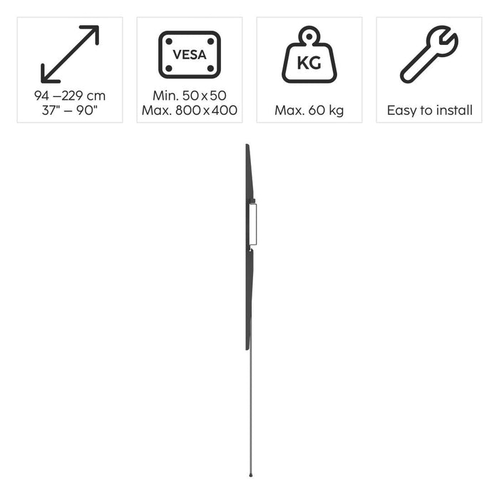 HAMA TV wall mount, 229 cm (90") up to 60 kg, 220815
