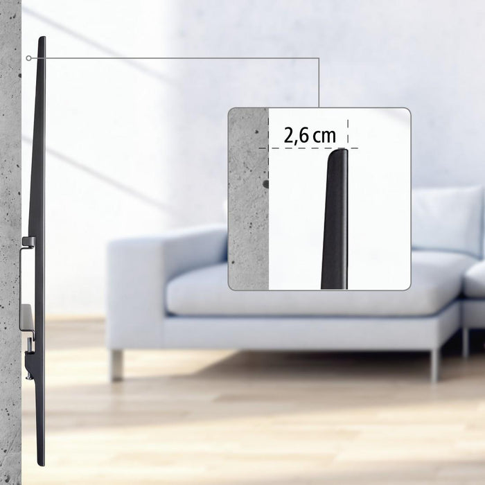 Wall mount for TV Hama Ultraslim FIX, XL, 90", 229 cm, 800x400, up to 100 kg