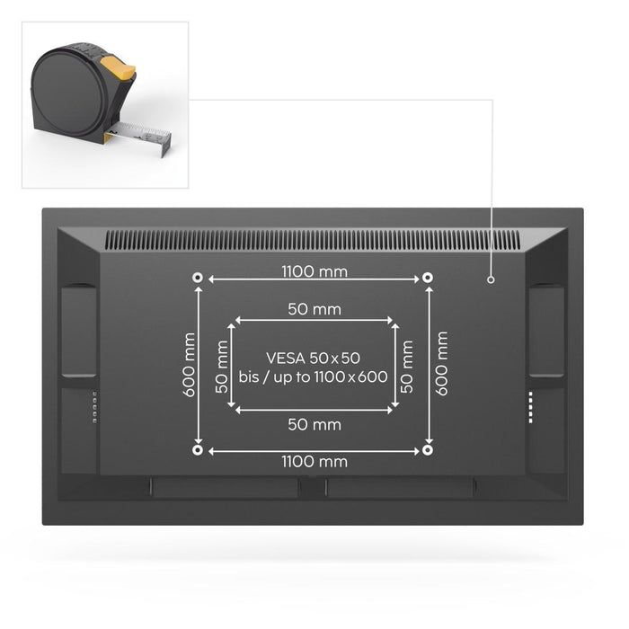 TV wall mount, 120" (305 cm) up to 100 kg, distance from the wall 2.8 cm