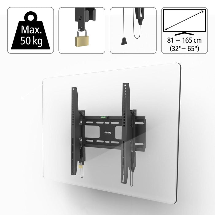 HAMA TV wall mount, 165 cm (65") up to 50 kg, anti-theft