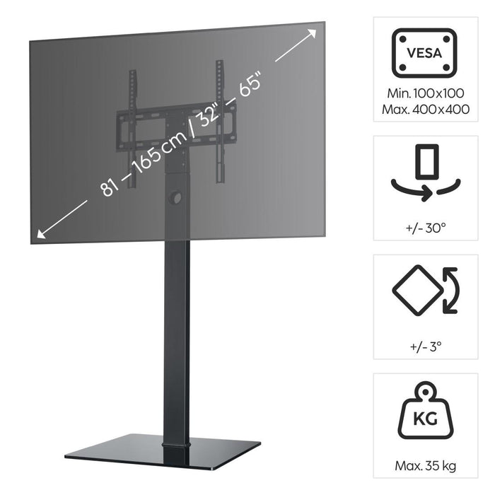 HAMA TV stand, adjustable, 165 cm (65"), up to 35 kg, 220868