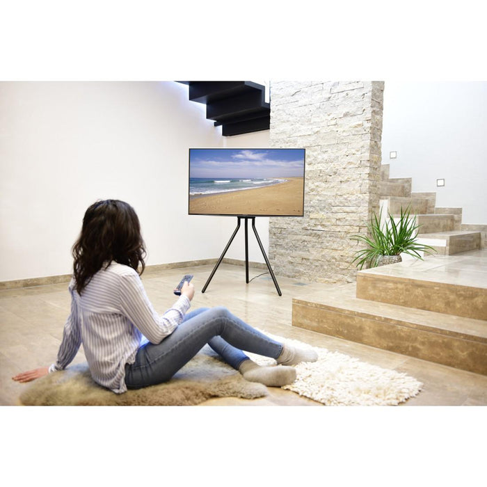 TV Stand Easel Design, up to 191cm / 75" /, up to 40kg, black