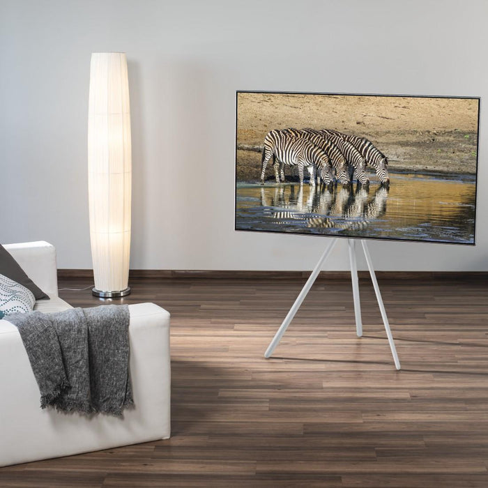TV Stand Easel Design, up to 191cm / 75" /, up to 40kg, white