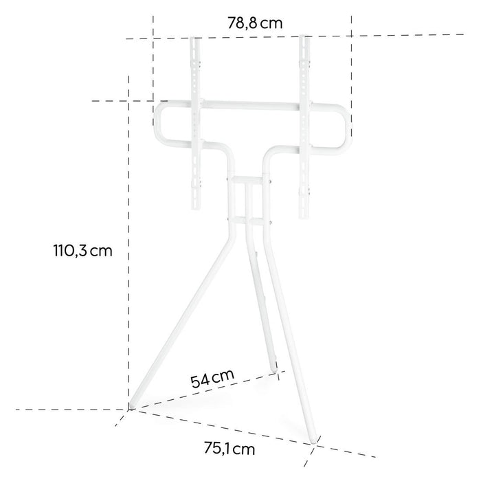 TV Stand Easel Design, up to 191cm / 75" /, up to 40kg, white