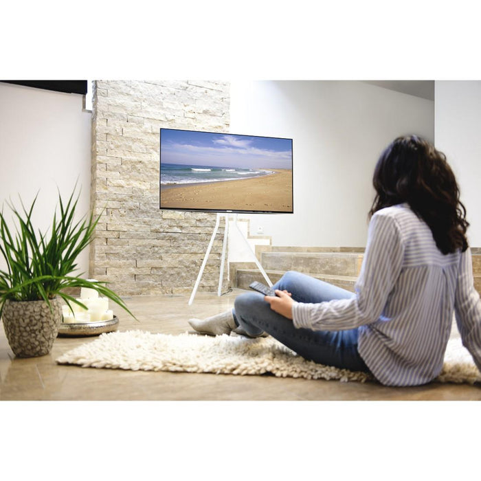 TV Stand Easel Design, up to 191cm / 75" /, up to 40kg, white