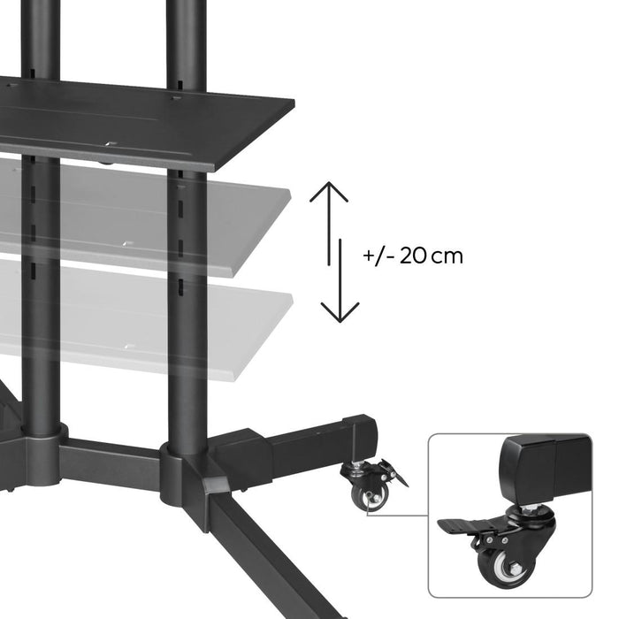 HAMA Mobile stand for TV Trolley, up to / 75", 220874