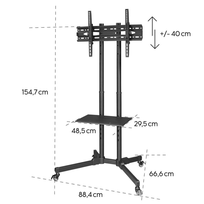 HAMA Mobile stand for TV Trolley, up to / 75", 220874