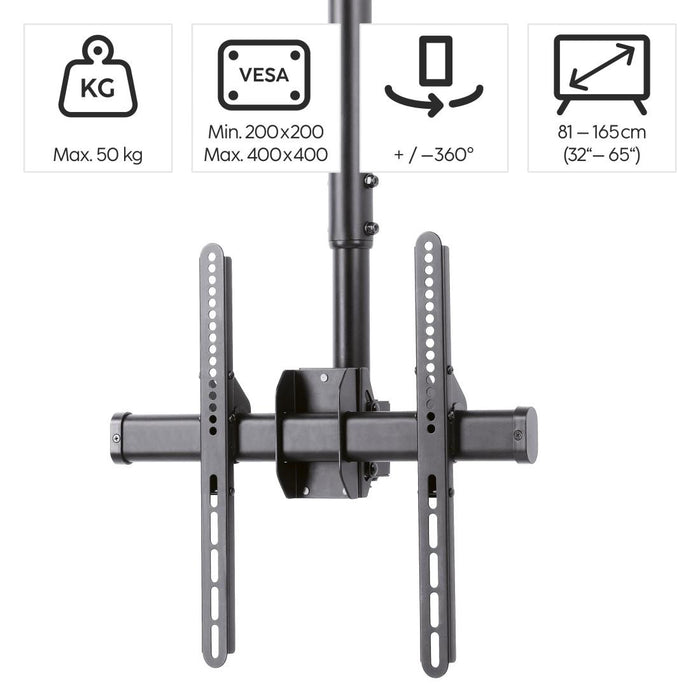 Hama TV Ceiling Mount Swivel Tilt 165cm (65") up to 50kg 220878