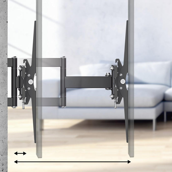 HAMA TV wall mount, 216 cm (85”), up to 50 kg, swivel, tilt, pull-out