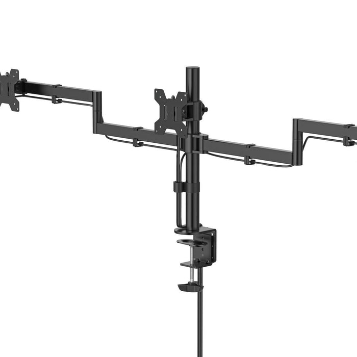 HAMA 3-Monitor Stand, Adjustable Height, 13" - 27"