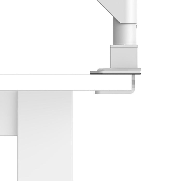 HAMA 2-Monitor Desk Stand, 17"-35", Adjustable, Gas Spring, White