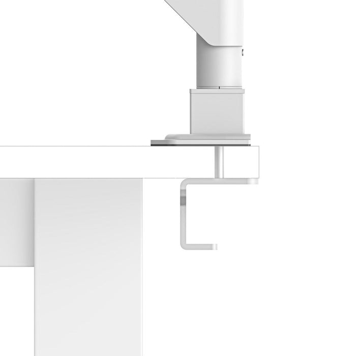 HAMA 2-Monitor Desk Stand, 17"-35", Adjustable, Gas Spring, White
