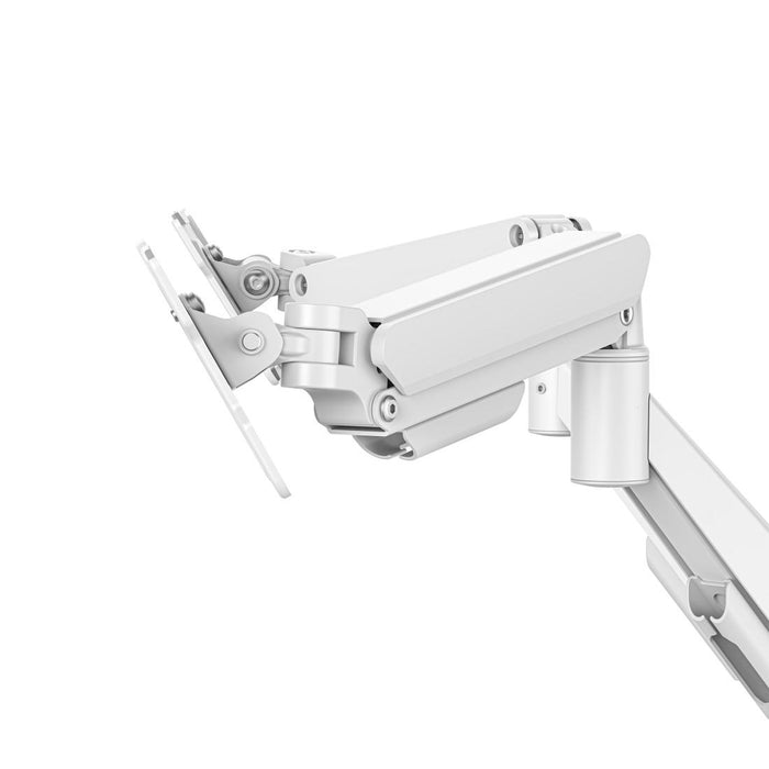 HAMA 2-Monitor Desk Stand, 17"-35", Adjustable, Gas Spring, White