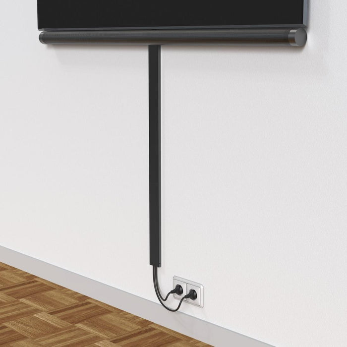 HAMA Magnetic cable duct, 90 cm, for wall mounting, black