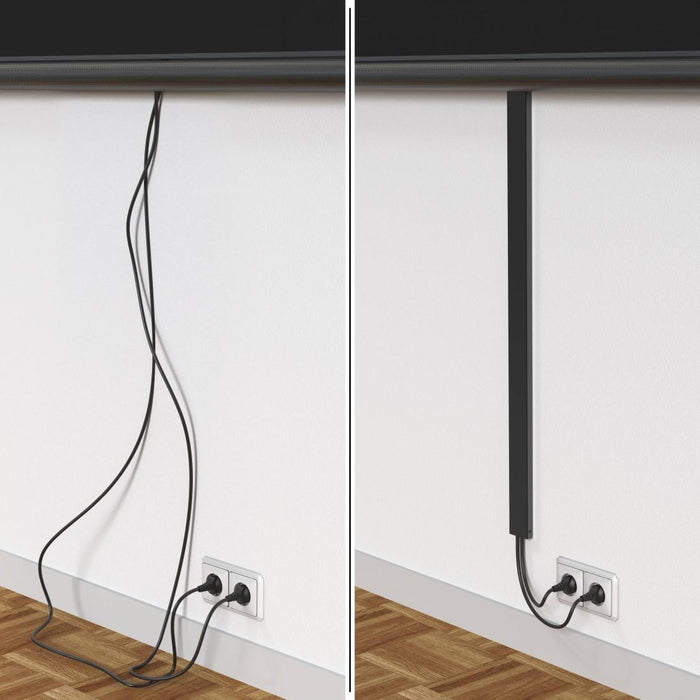 HAMA Magnetic cable duct, 90 cm, for wall mounting, black