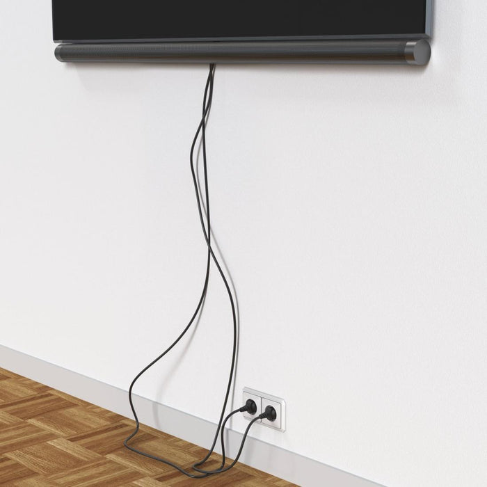 HAMA Magnetic cable duct, 90 cm, for wall mounting, black