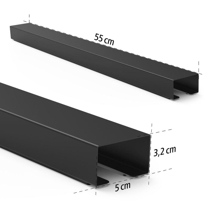 HAMA Magnetic cable channel, 55 cm, for table leg mounting, black