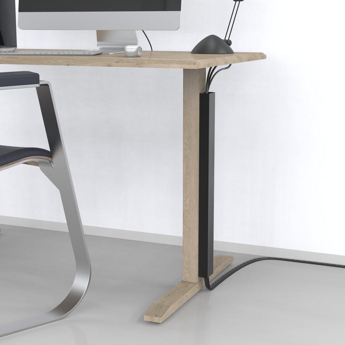 HAMA Magnetic cable channel, 55 cm, for table leg mounting, black