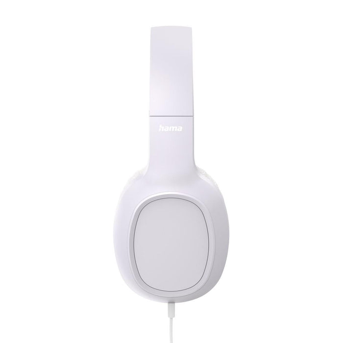 HAMA Headphones with microphone "Fun C", USB-C, cable guide on one side, white