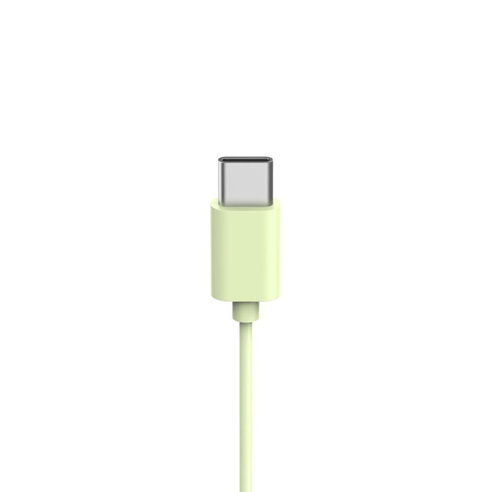 HAMA Headphones with microphone "Fun C", USB-C, cable guide on one side, green