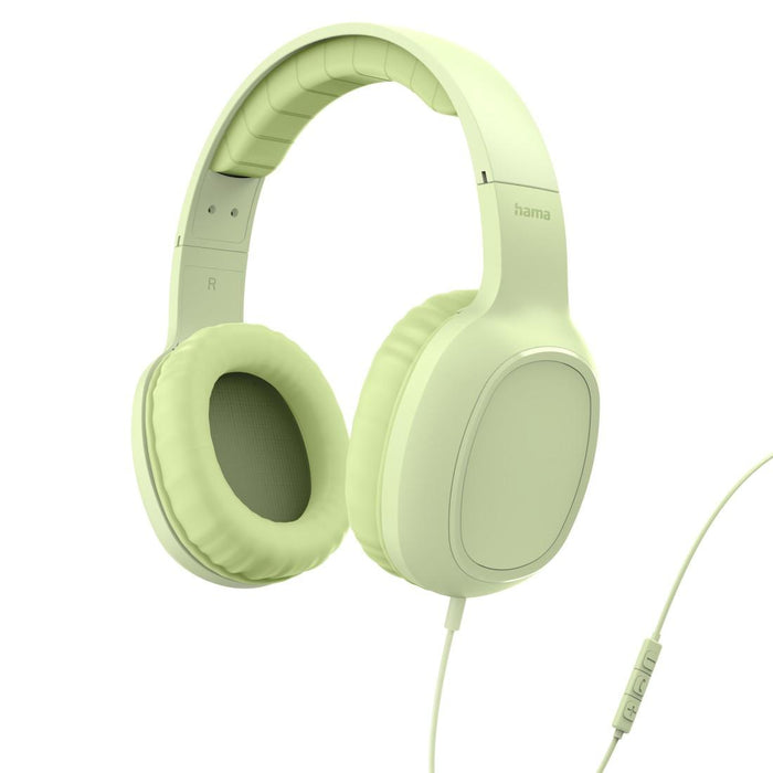 HAMA Headphones with microphone "Fun C", USB-C, cable guide on one side, green