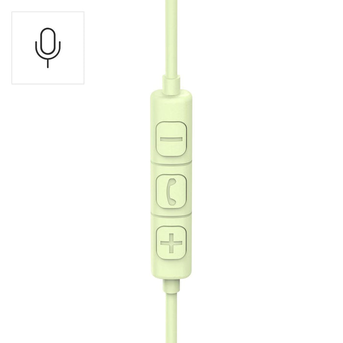 HAMA Headphones with microphone "Fun C", USB-C, cable guide on one side, green