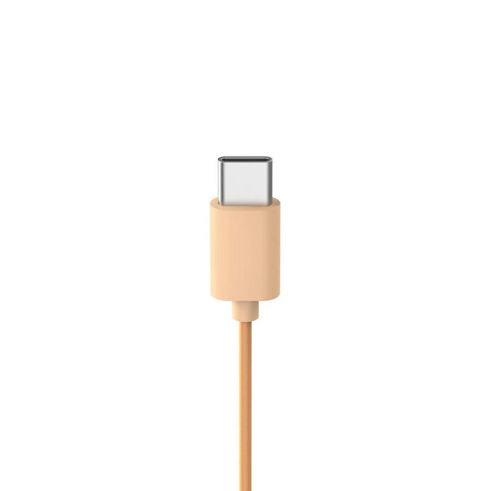 HAMA Headphones with microphone "Fun C", USB-C, cable guide on one side, Orange
