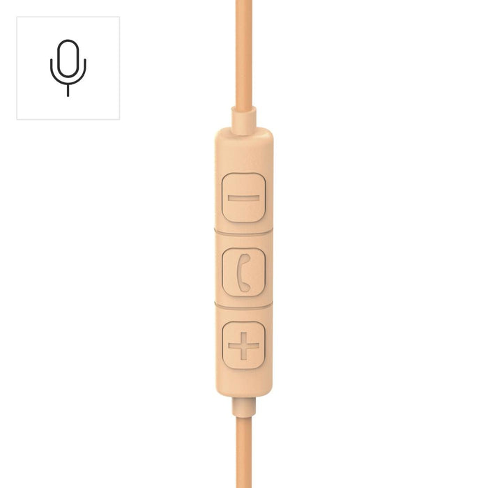 HAMA Headphones with microphone "Fun C", USB-C, cable guide on one side, Orange