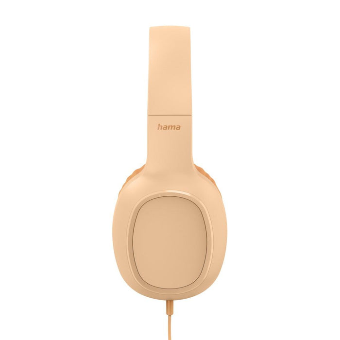 HAMA Headphones with microphone "Fun C", USB-C, cable guide on one side, Orange