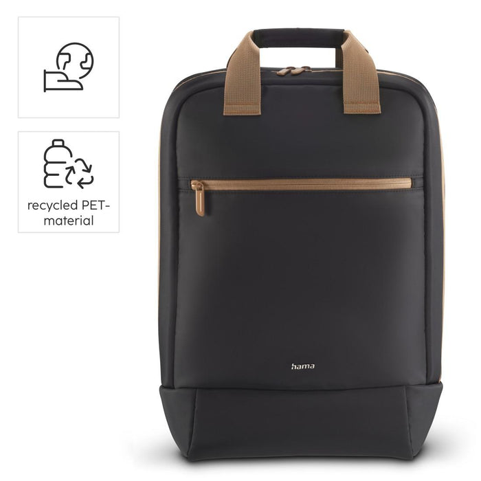 HAMA Laptop backpack "Ultra Lightweight", up to 41 cm (16.2"), black with brown