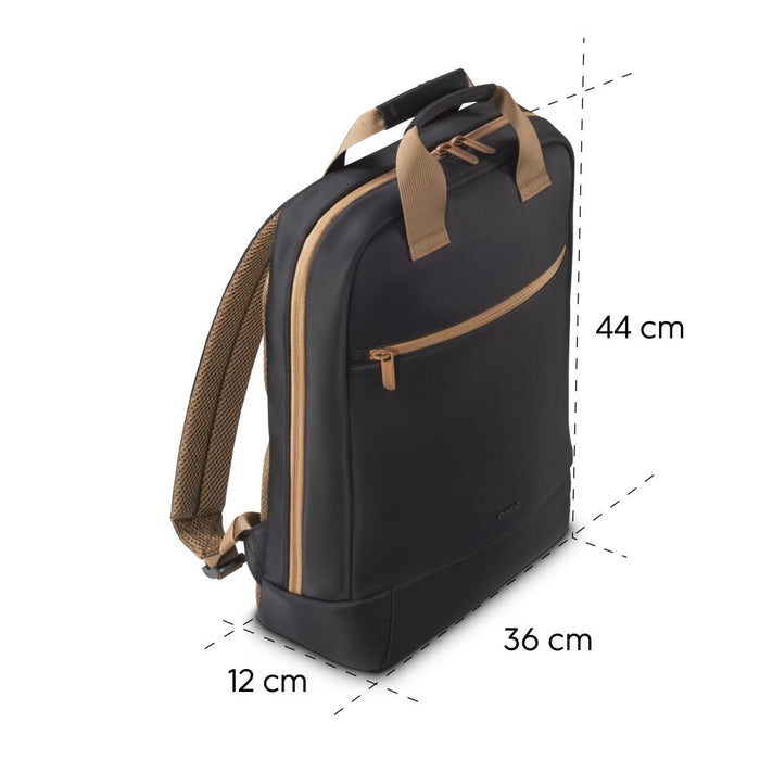 HAMA Laptop backpack "Ultra Lightweight", up to 41 cm (16.2"), black with brown