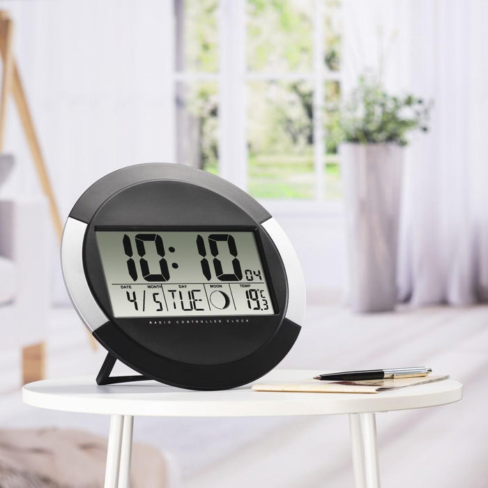 Wall DCF radio clock "Ischia", black