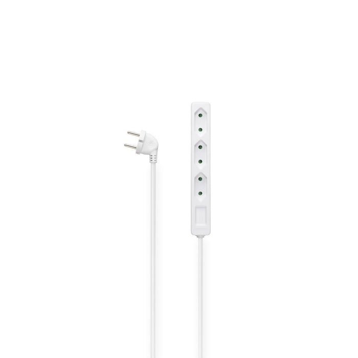 HAMA Power strip, 3-socket, 2.5 m, white