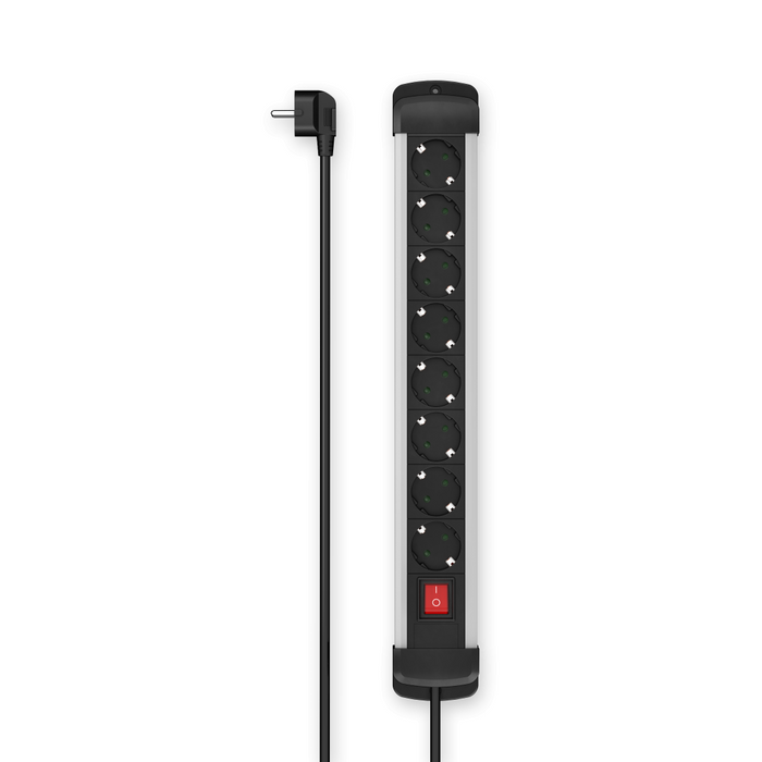 Power strip 8-socket wall mounting, 1.5 m, HAMA-223105