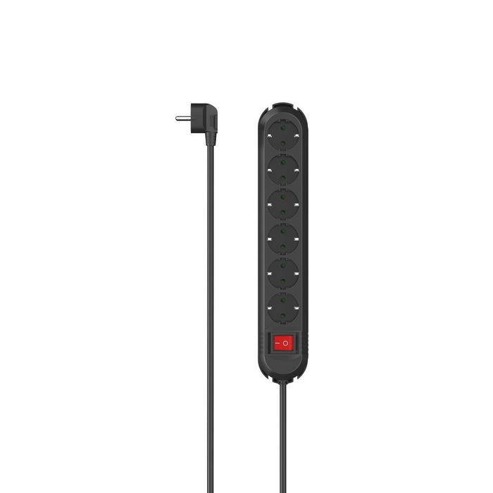 HAMA Power strip, 6-sockets at 90°, wall mounting, 223132