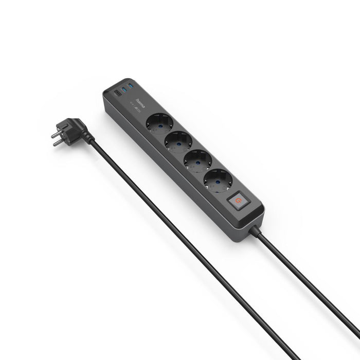 Splitter, 4-sockets, USB-C/A 65 W, PD, HAMA-223189