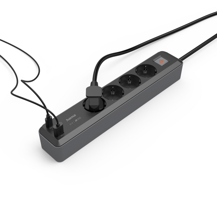 Splitter, 4-sockets, USB-C/A 65 W, PD, HAMA-223189